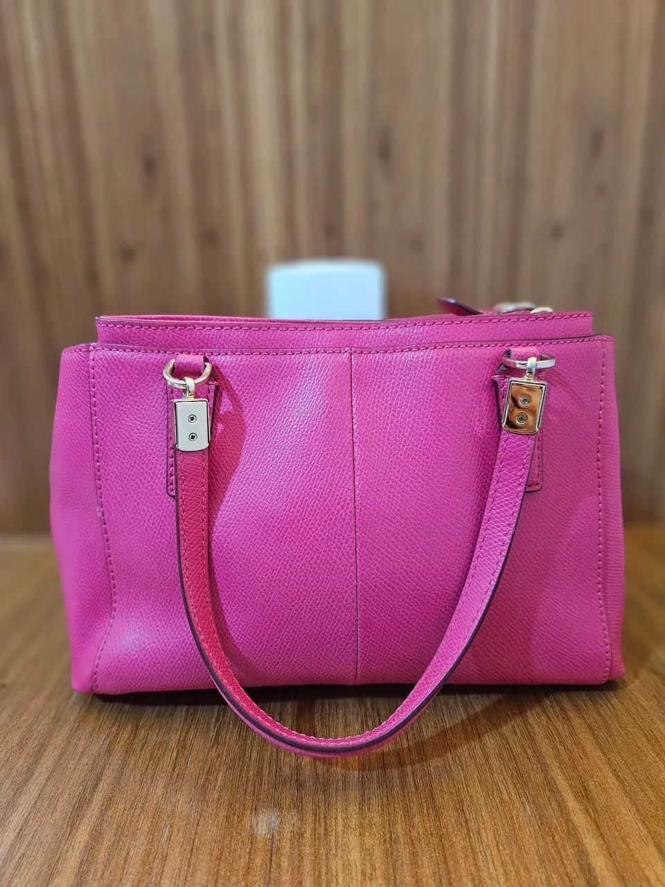 Bolsa Coach original - couro rosa pink - Foto 4