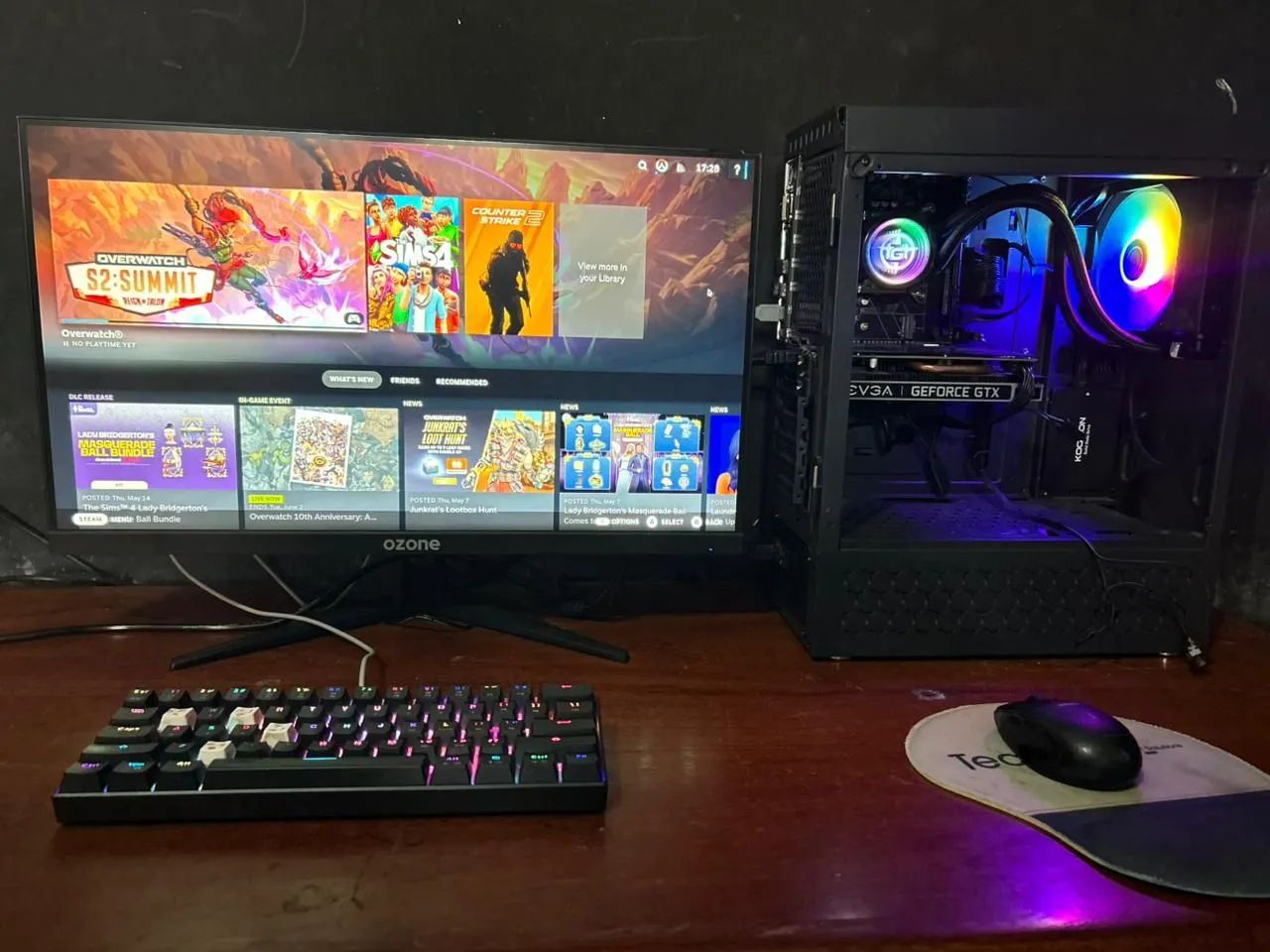 Pc Gamer Core I5-9400F GTX 1650 4Gb Memória DDR4 8Gb SSD 256Gb