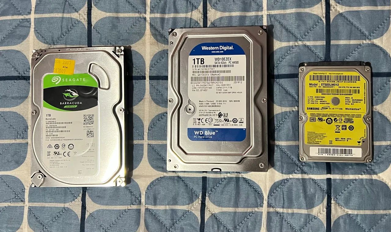 Diversos HDs de 1 tb (valor da unidade)