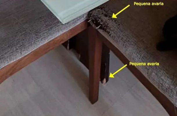 Mesa de jantar, tampo de vidro com 6 cadeiras - Foto 5