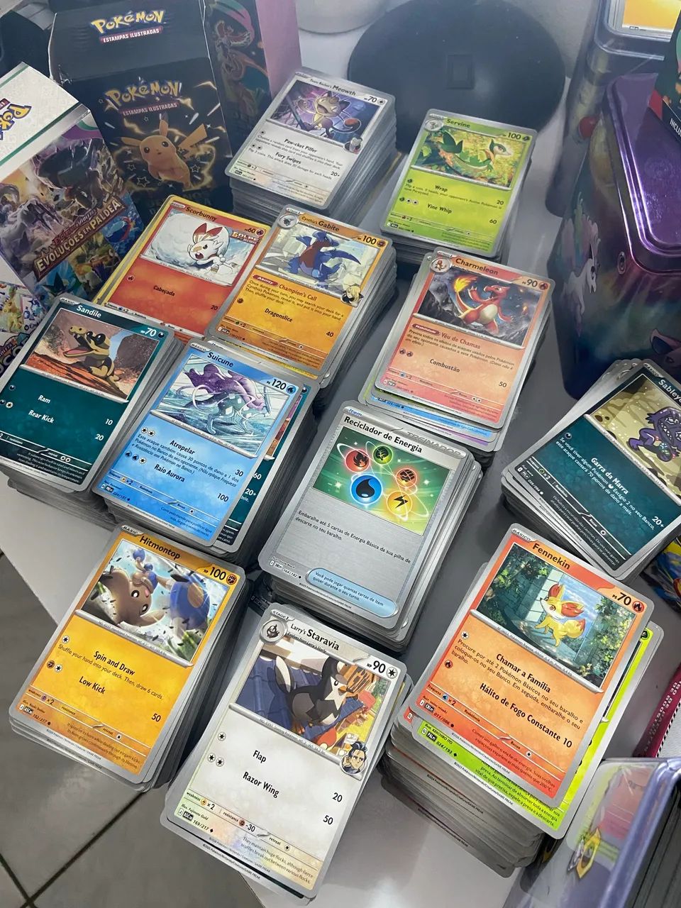 Lote 100 Cartas de Pokemon Original Copag Sortidas NM