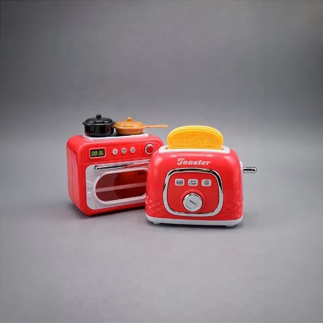 Brinquedo Conjunto Infantil Mini Forno Mini Torradeira Criança - Foto 3