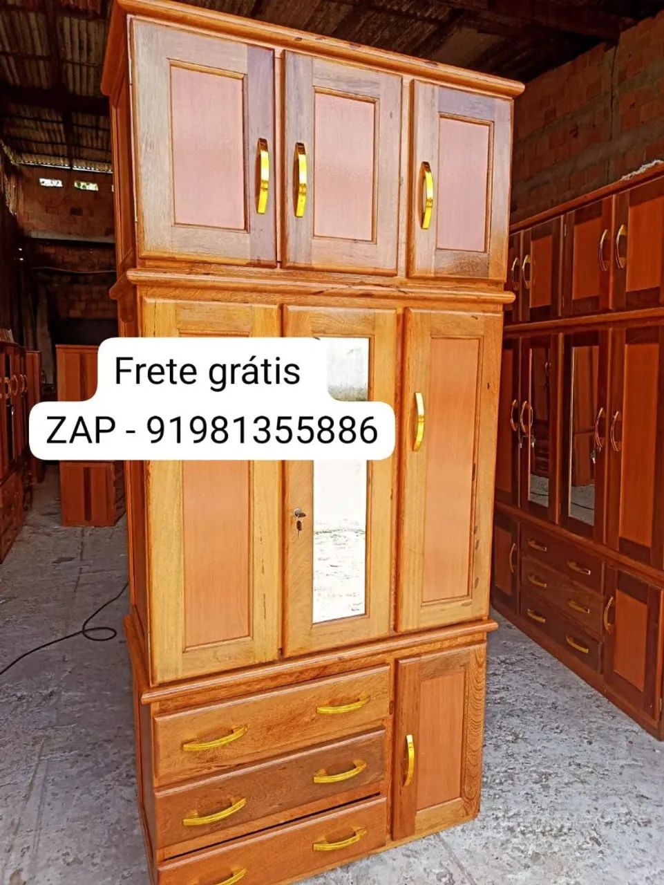 Guarda roupa de solteiro madeira Angelim!