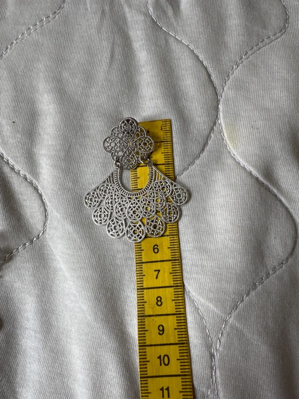 Brinco prata modelo rendado  - Foto 4