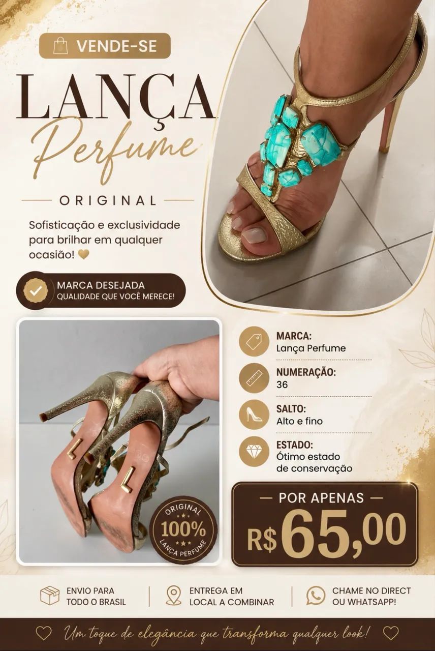 Sandália lança perfume 