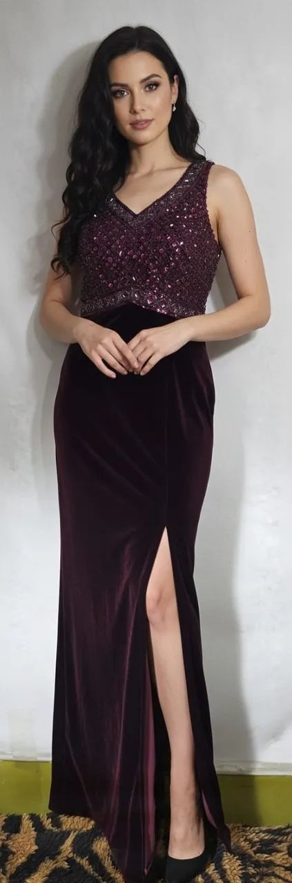 Vestido  Vinho festa 