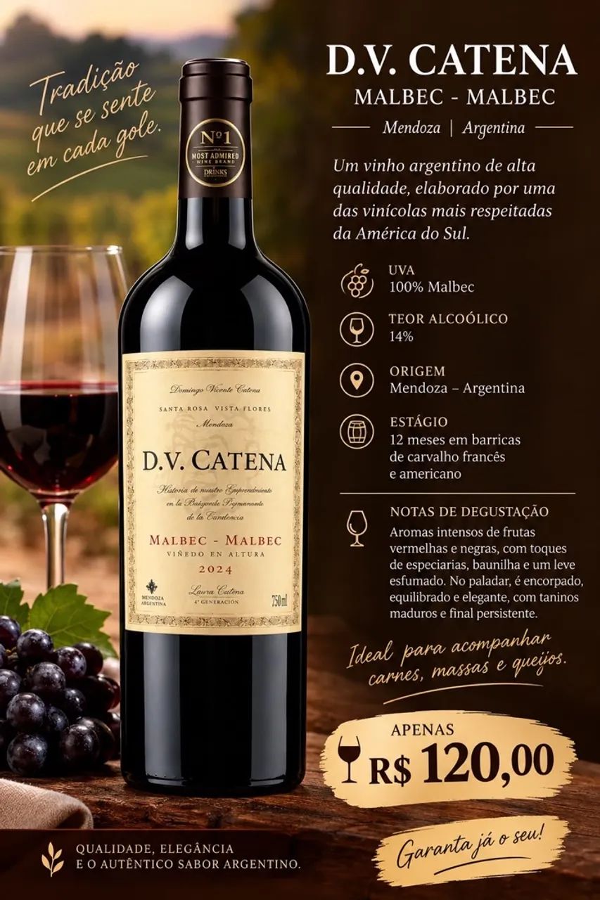 Vinho argentino original  - Foto 2