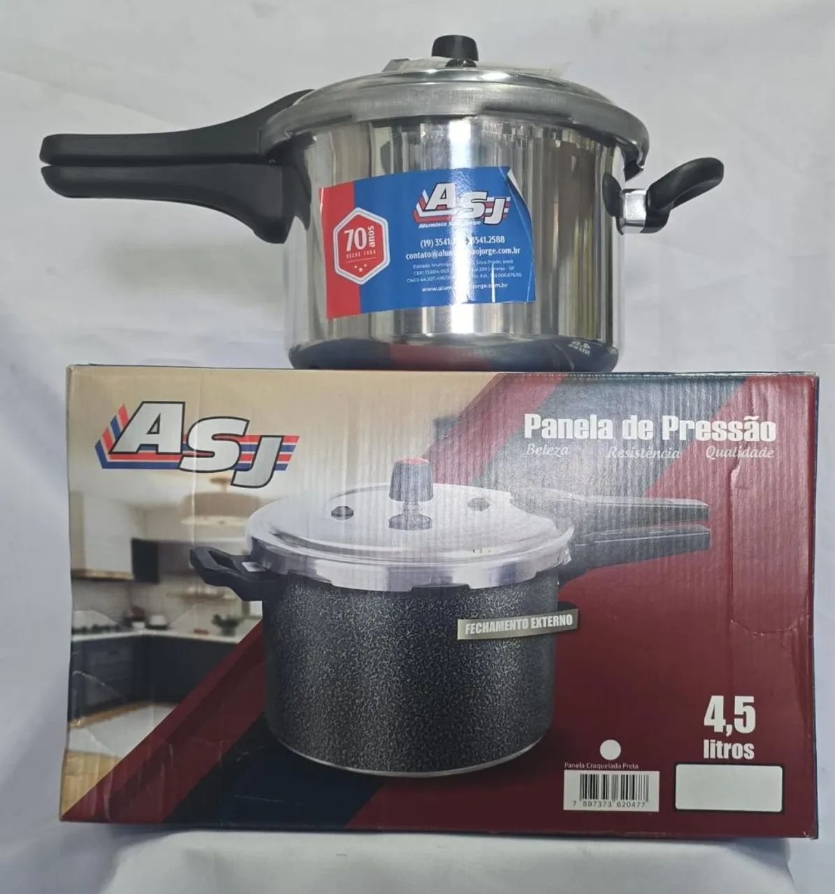 Panela  de pressão 4,5 litros fechamento externo  - Foto 4
