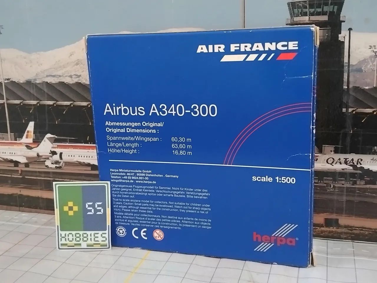Miniatura Avião Herpa Wings 1/500 Air France Airbus A340-300