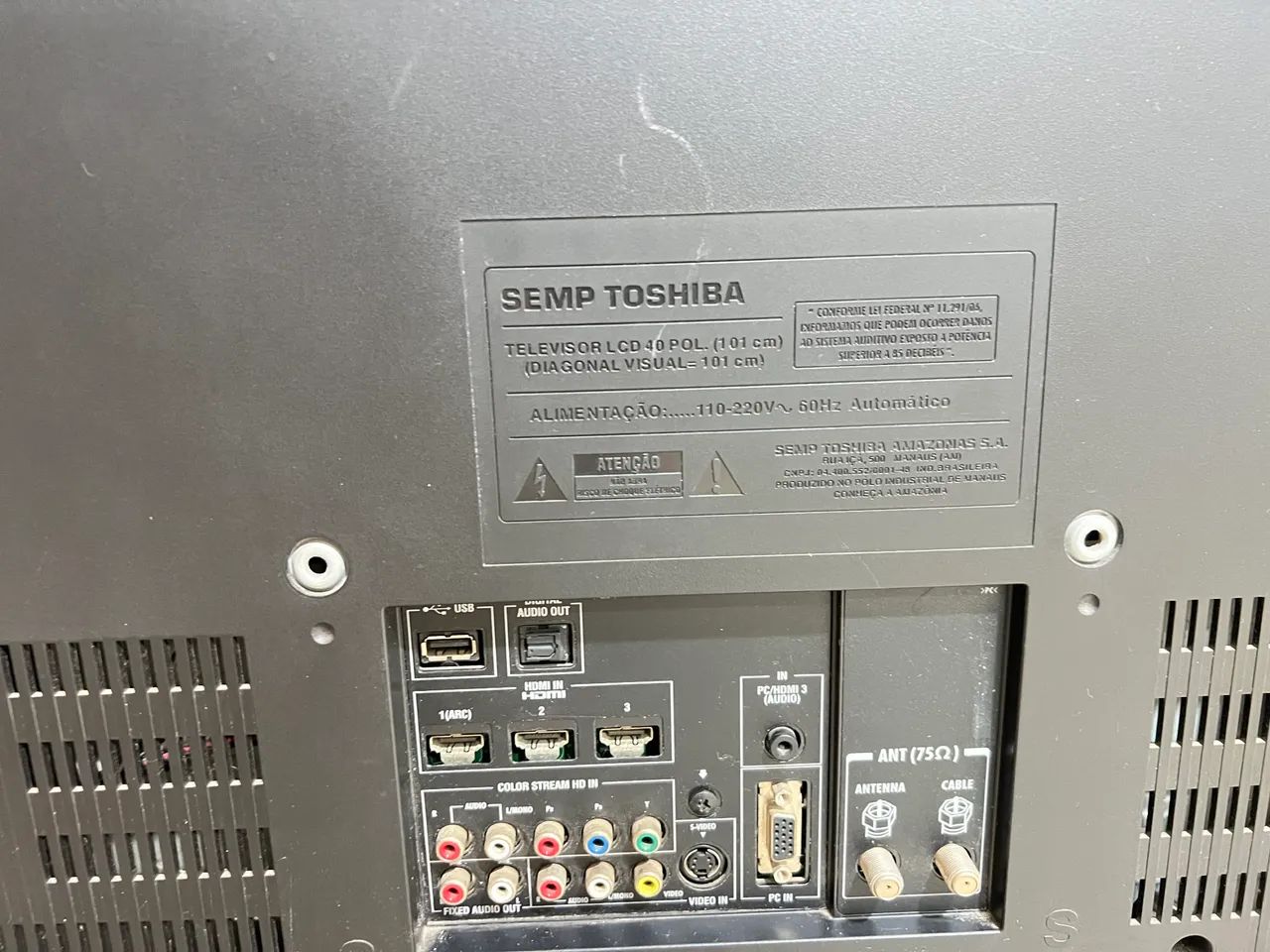TV LCD 40 Polegadas Semp Toshiba Full HD com Várias Conexões - Foto 3