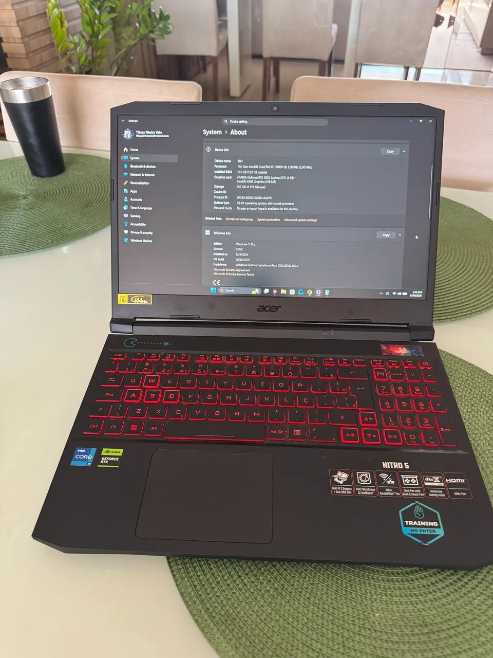 Acer Nitro 5 i7 | RTX 3050 | 16 RAM | SSD 521GB 