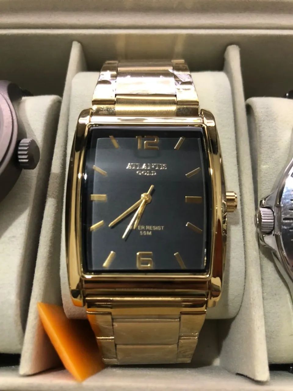 RELÓGIO ATLANTIS GOLD ORIGINAL A PROVA D'AGUA