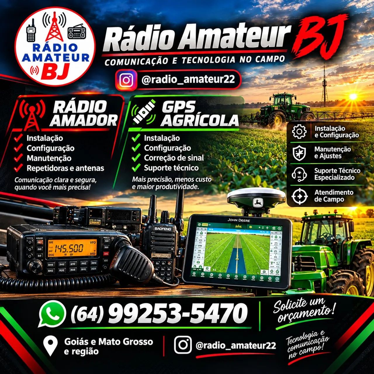Radio Amador e GPS agrícola