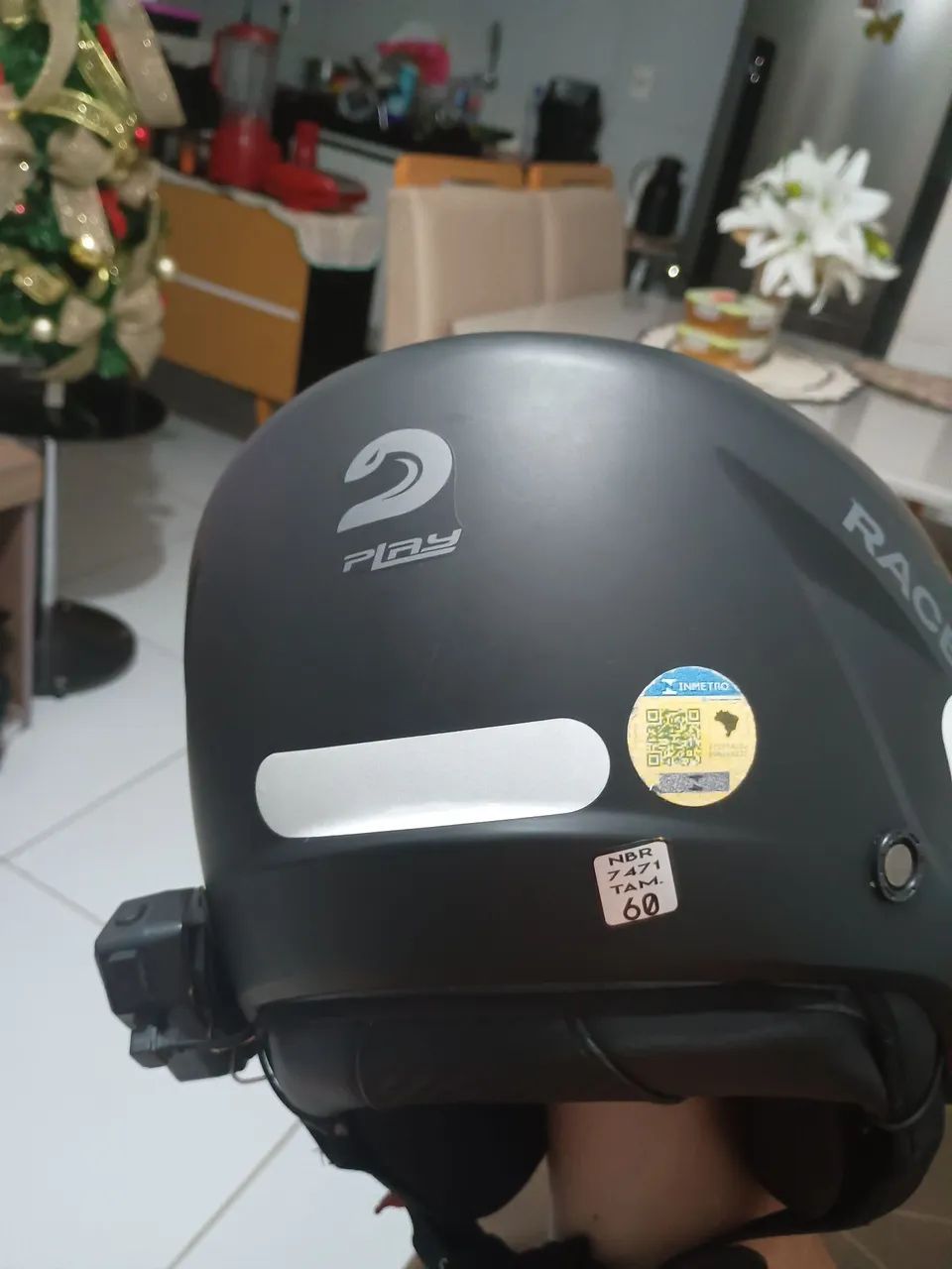 Capacete rece tech com intercomunicador  - Foto 4