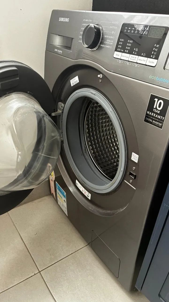 Lava e Seca Samsung 11kg eco bubble inox - Foto 4