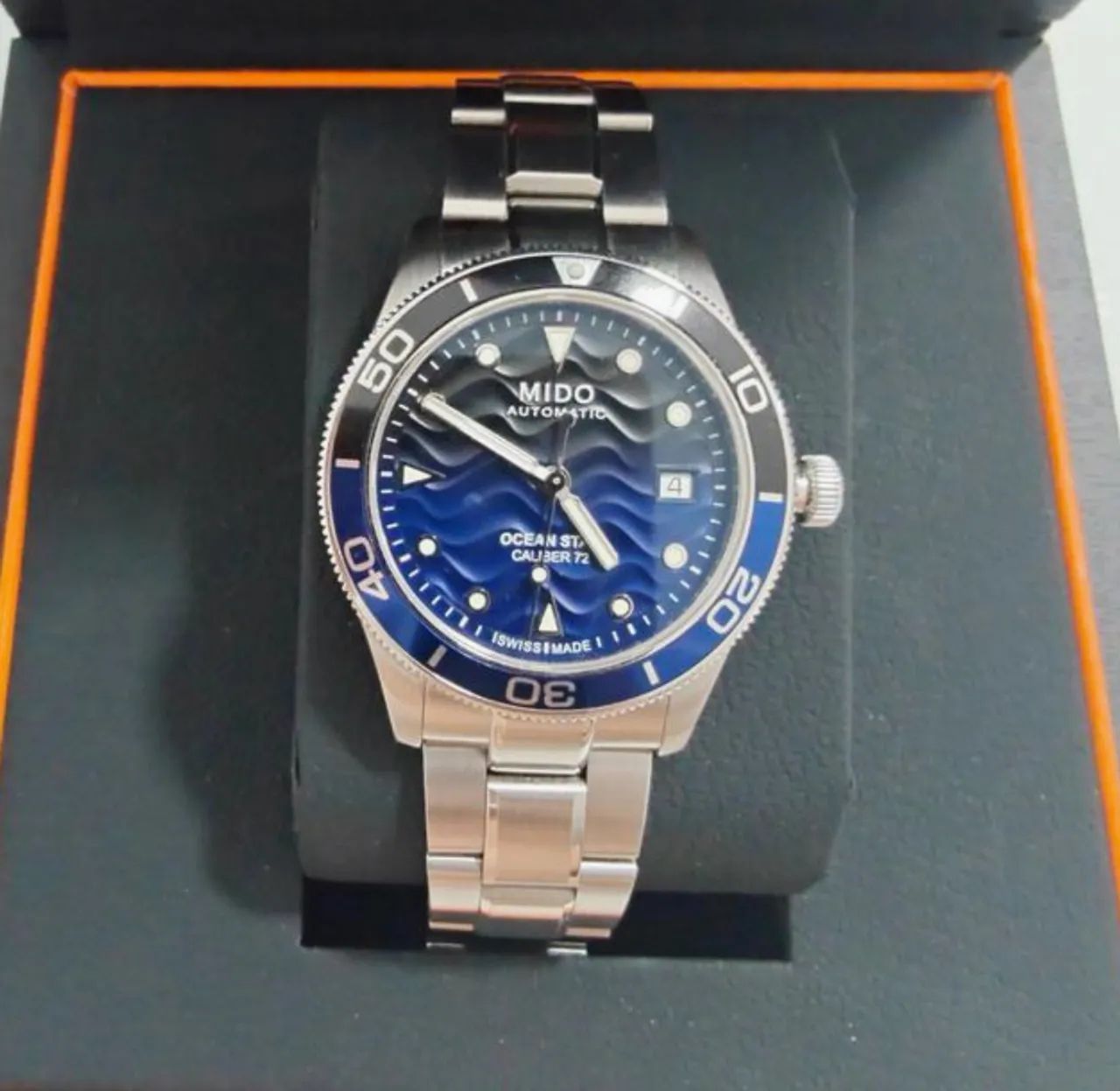 Mido OceanStar 39 Batman preto/azul