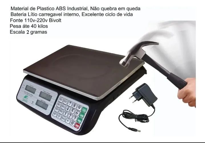 Balança eletrônica de 40kg 6 meses de garantia  - Foto 3