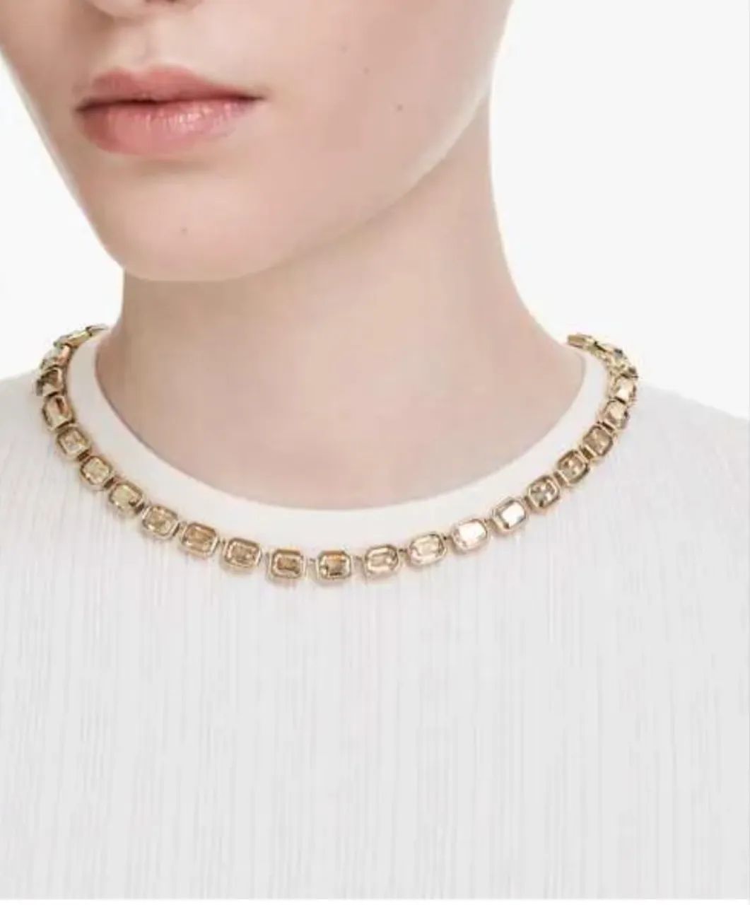 Colar Millenia Lapidação octogonal, Amarelo swarovski - Foto 2