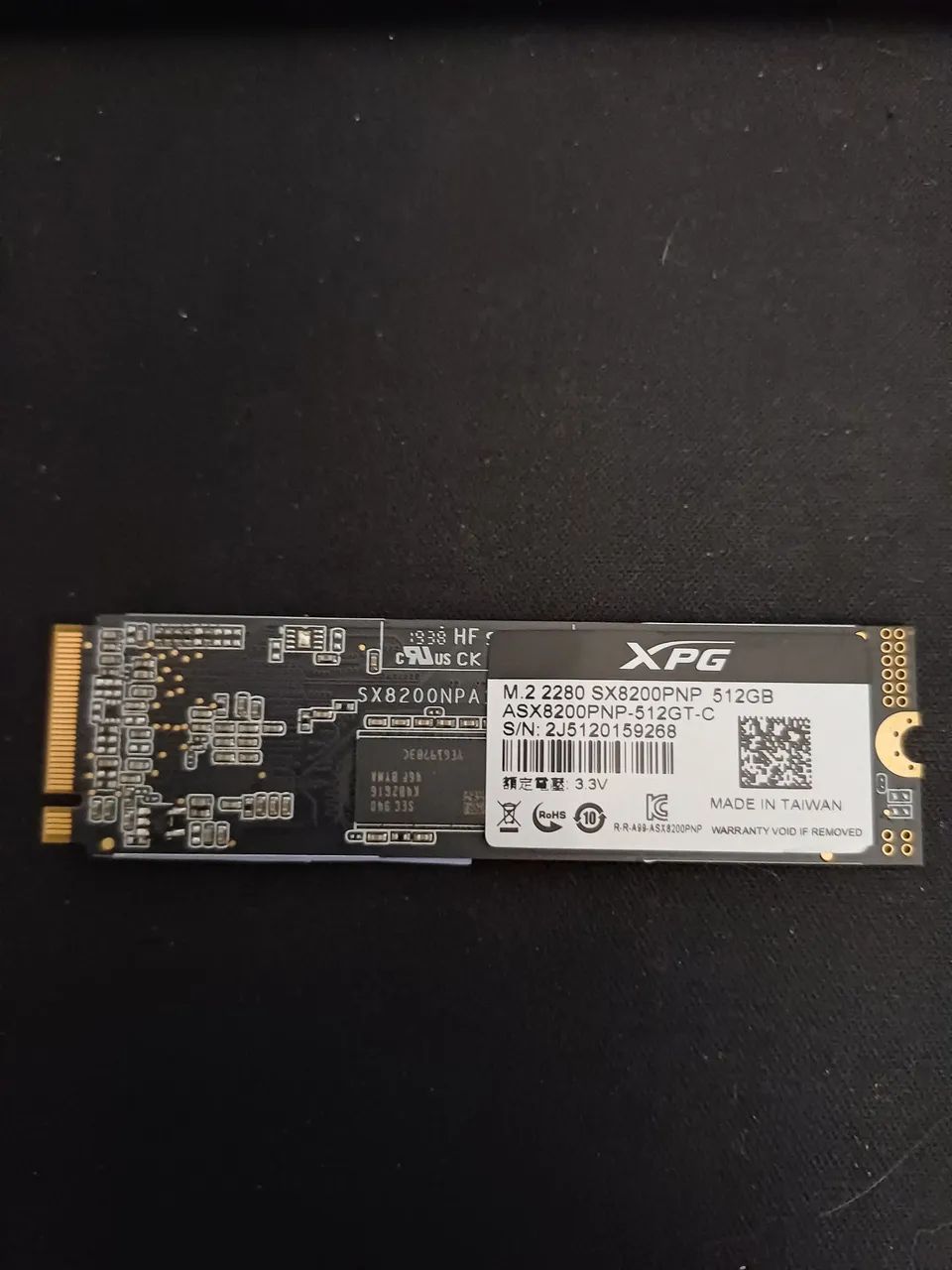 SSD NVME M.2 512Gb XPG 2280 SX8200PNP