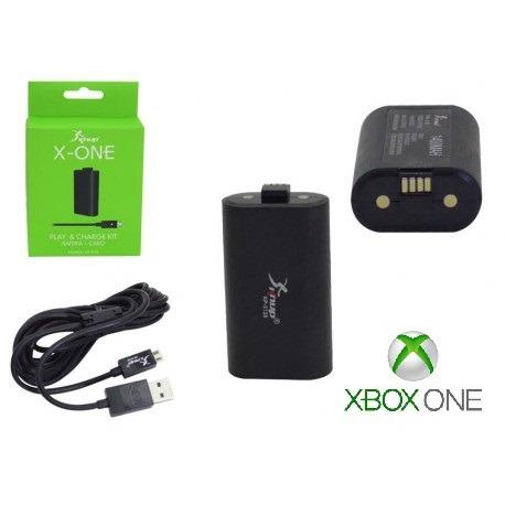 Cabo 2,7mts + Bateria Original Knup Xbox One S, Slim, Fat - Kit Bateria Com filtro