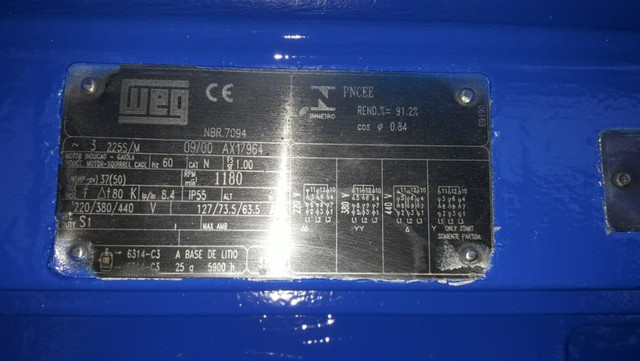 Motor Weg 1180 RPM trifásico 4 polos - Foto 5