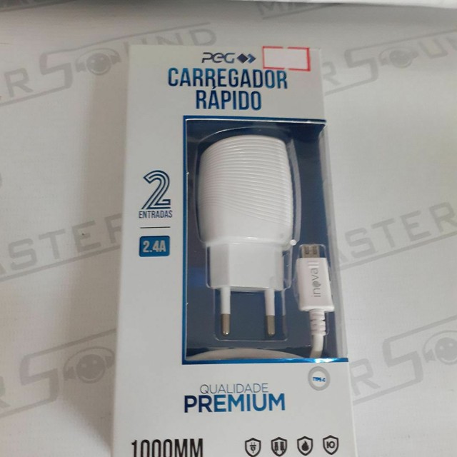 Kit carregador rápido. Com 2 entradas usb,  Cabo com entrada, V8.  Novo. - Foto 2
