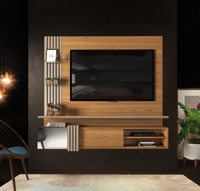 Sala painel suspenso rack home - Foto 3