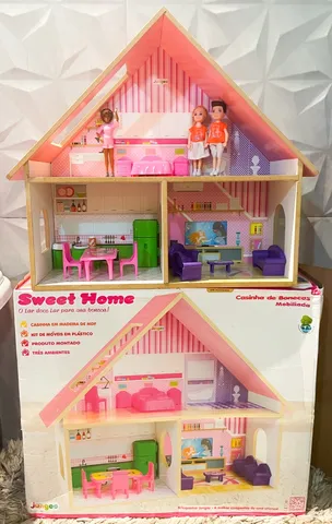 Casinha 80 cm Grande Casa Malibu Barbie - Colore - Casinha de