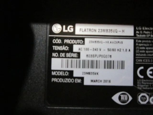 Monitor Full HD 23 HDMI DVI e VGA LG LED
