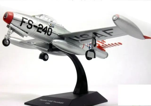Jato de Combate Aviao De Combate A Jato Republic F-84 E Thunderjet Fascículo Miniatura - Foto 4