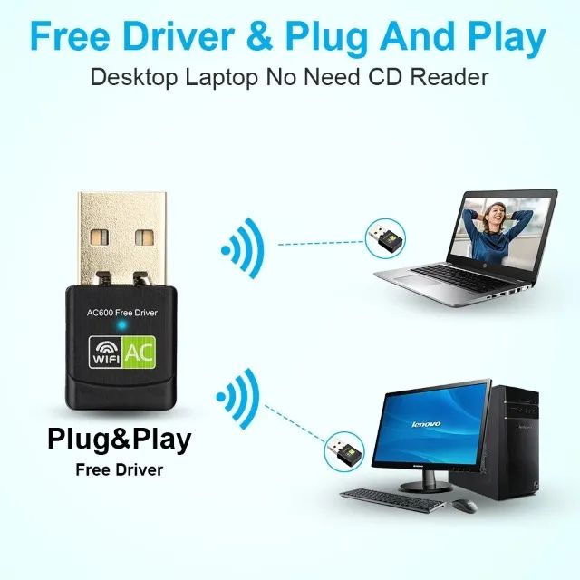 Adaptador Usb 2x1 Wifi 2.4/5g E Bluetooth  - Foto 3