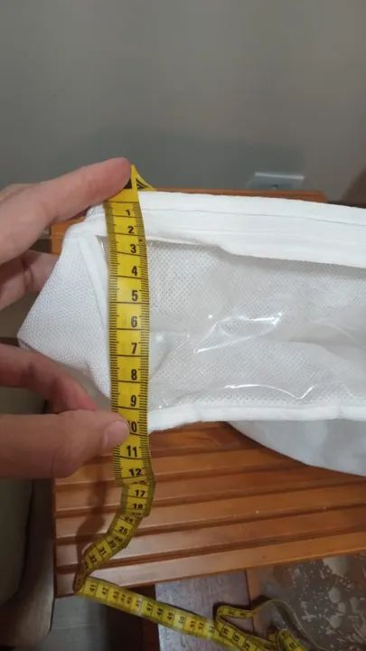 Organizador Multiuso TNT com Zíper na cor Branca marca Praticita 10 x 40 x 30cm  - Foto 3