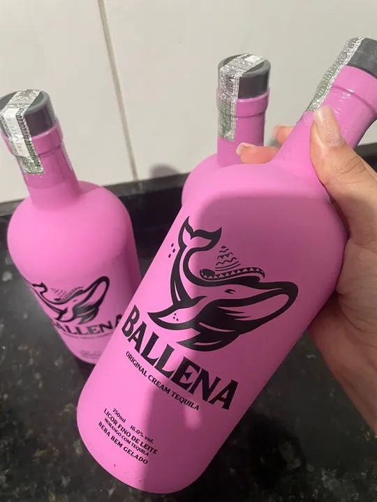 Kit 3 Garrafas Tequila Ballena Original Cream 700ml