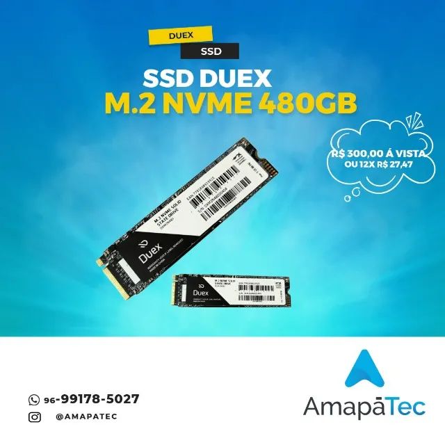 Ssd Nvme 480gb m2 Duex