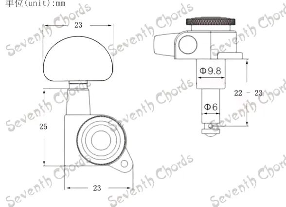 Tarraxa Guitar C/trava 3x3 Crom Resistente Luxuosa Exclusiva - Foto 4
