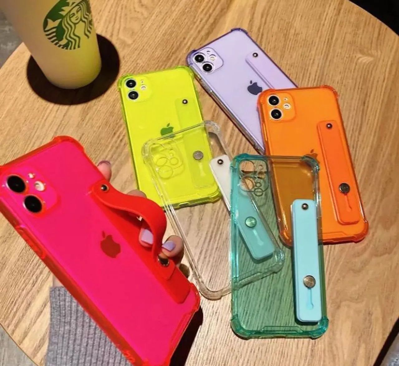 Case  capinha  iPhone 12 em silicone com apoio mãos  - Foto 3