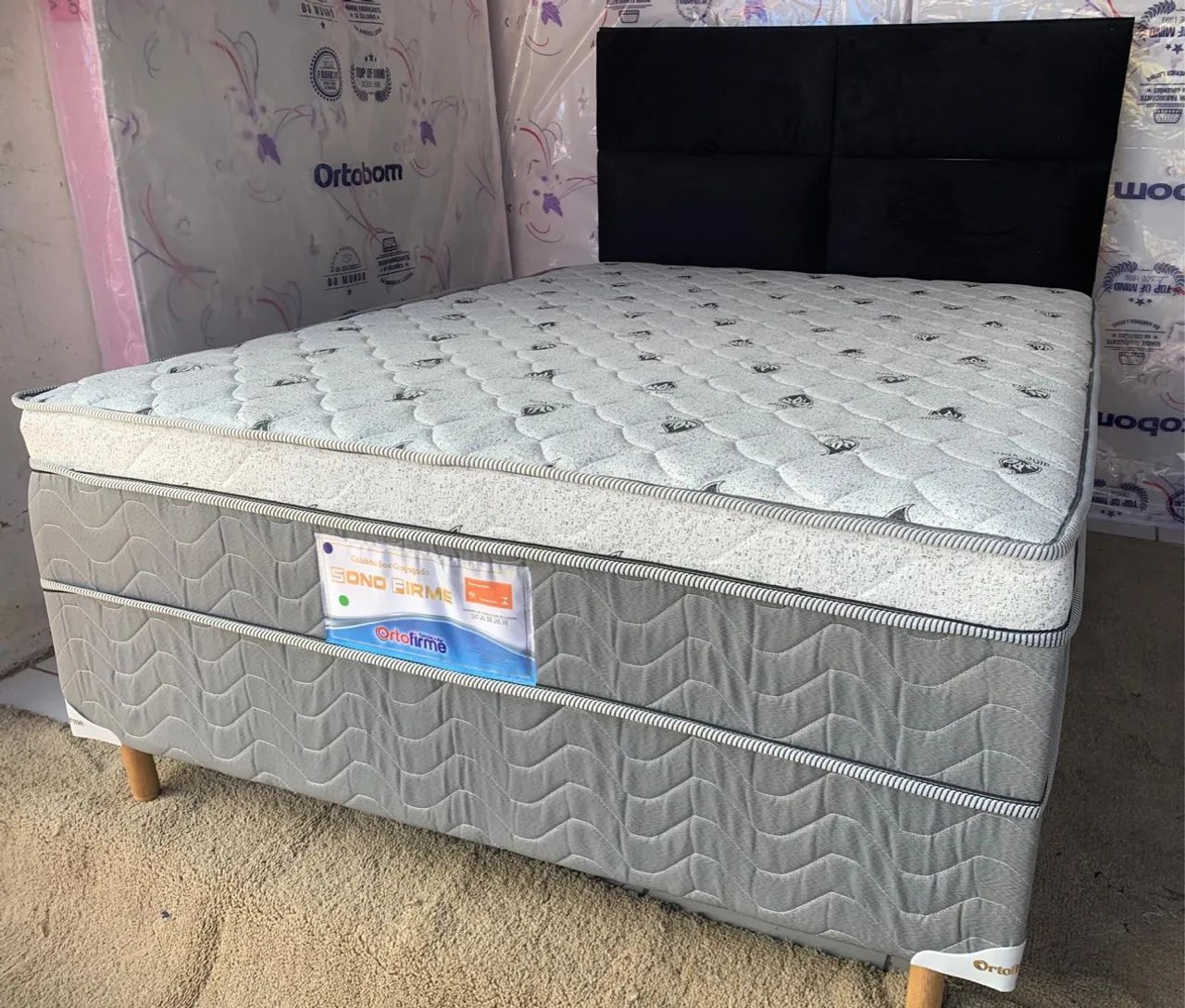 CAMA BOX CASAL MOLAS ENSACADAS