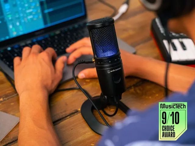 Microfone cardióide Audio-Technica at2020usb-x  novo na cauxa - Foto 2