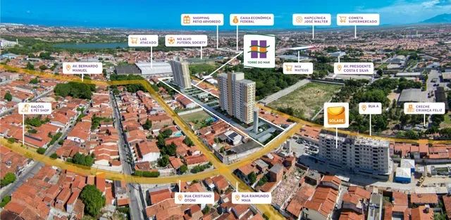 APT 030, Condomínio Torre do Mar, apartamento com elevador e Lazer - Foto 2