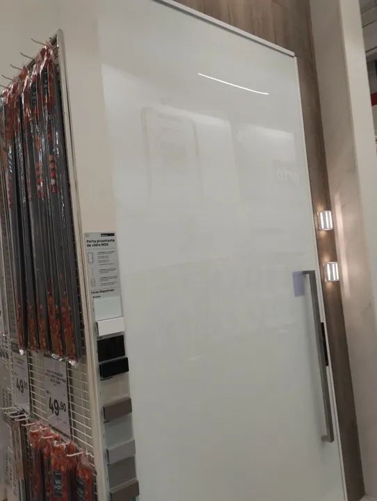 Porta alça nox completa 290x145 vidro branco  - Foto 5