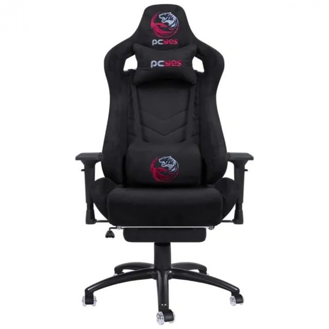 Cadeira Gamer Mad Racer Pcyes V12 em Suede Impermeabilizado Black/Black - WZetta