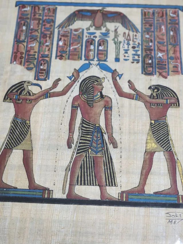 Lindo quadro papiro emoldurado