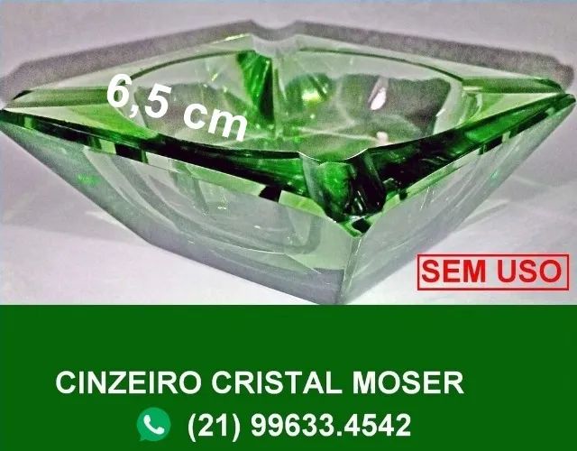 Cinzeiro quadrado.Cristal Moser.6,5cm
