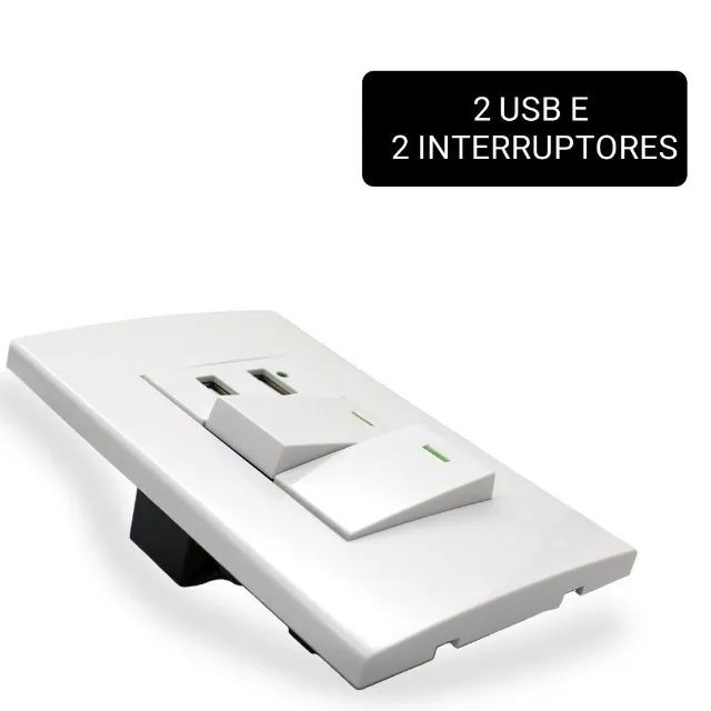 Interruptores De Parede Com 2 Entradas Usb - Foto 3
