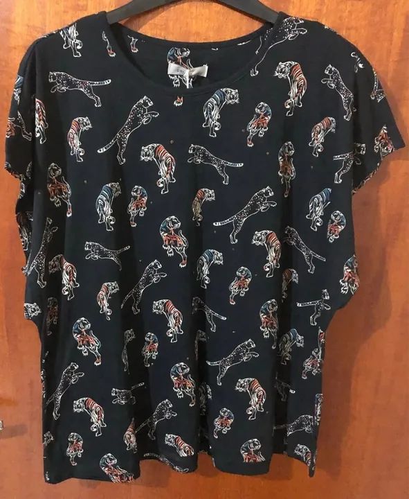 Blusa feminina estampada NOVA Tam G