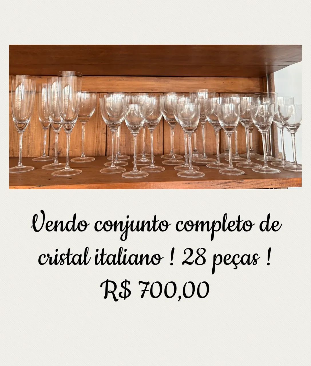 Jogo completo de cristal 