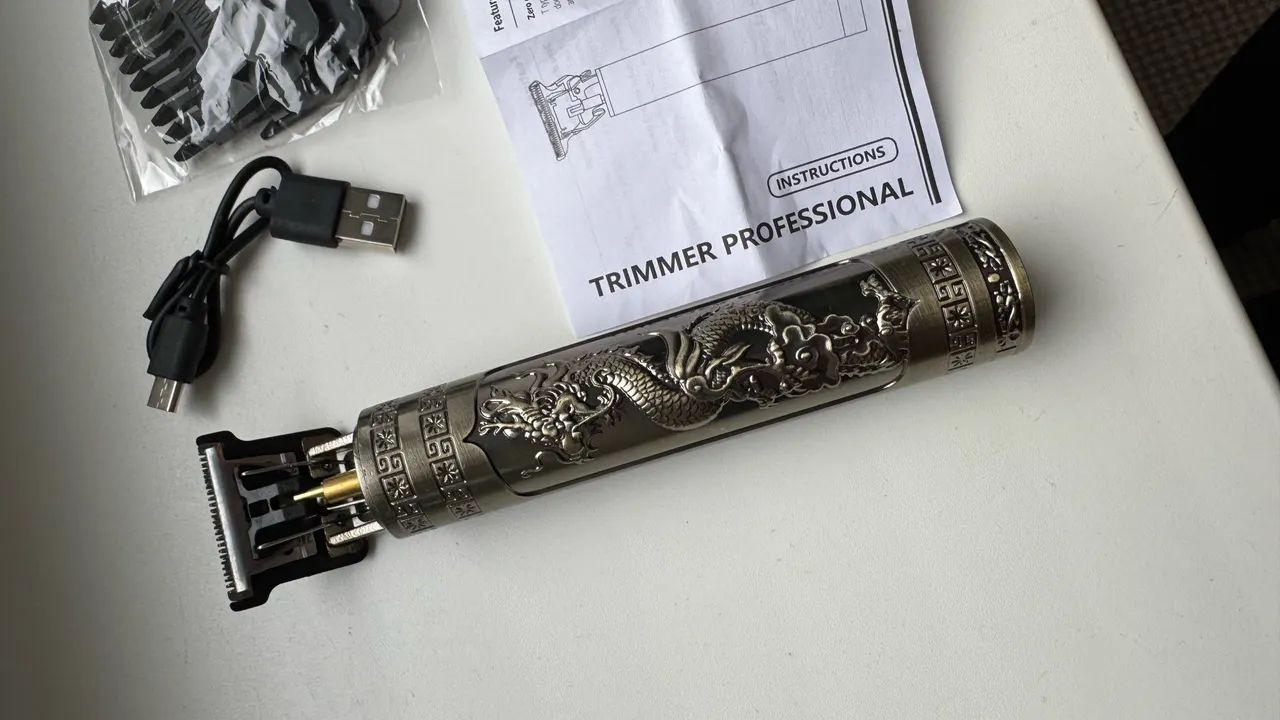 Máquina De Cortar Cabelo e Barbear, Aparador Vintage T9 Nova - Foto 2