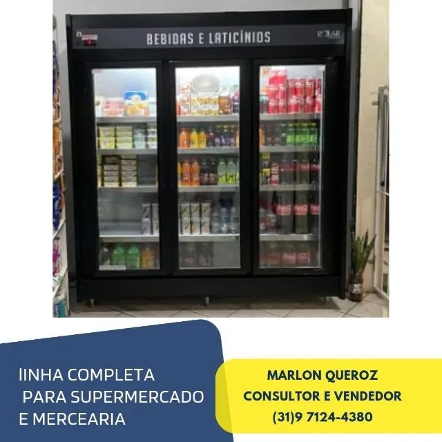 Refrigerador 3 Portas Preto Polar Novo 127/220v