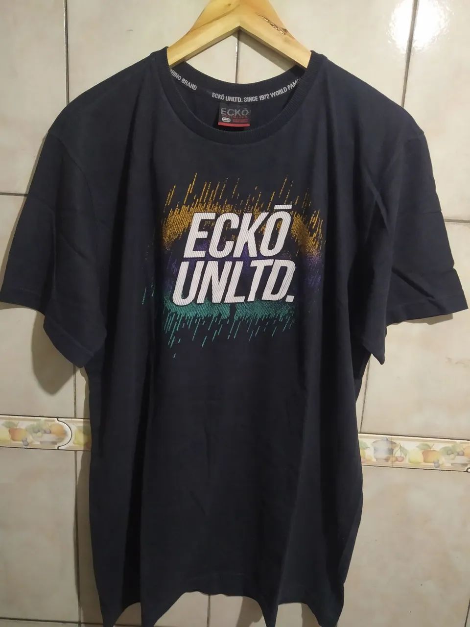 Camiseta Ecko Unltd. - Tamanho GG - Preta
