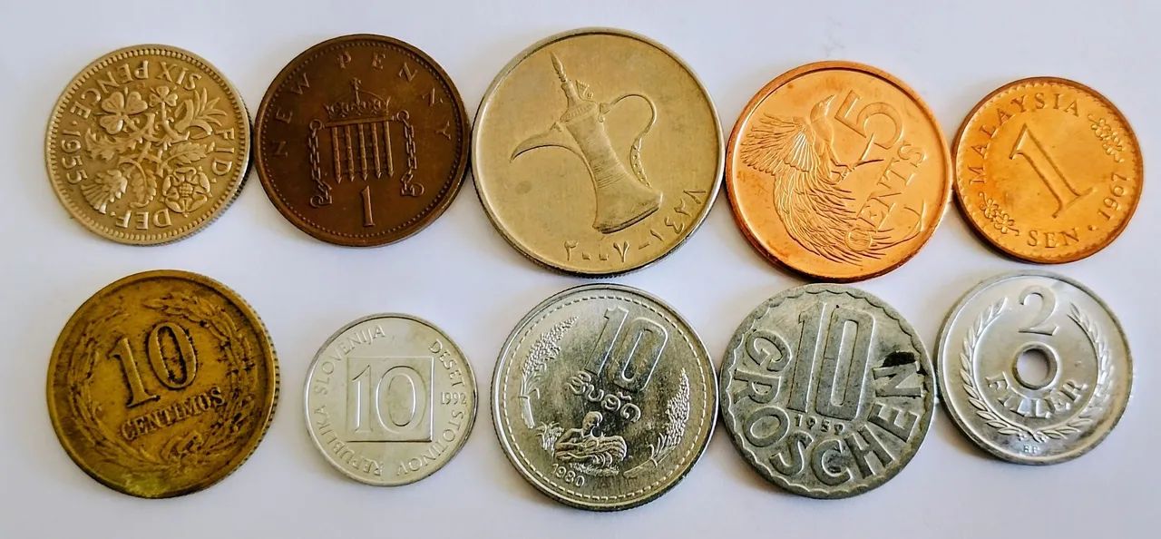 10 moedas do mundo antigas 